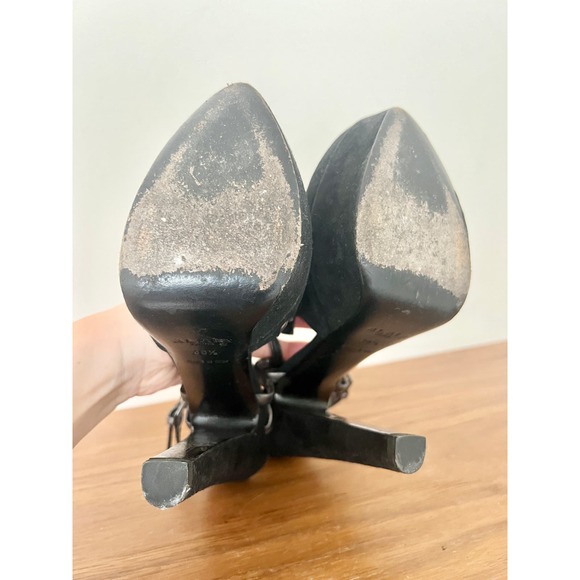 ALAÏA Suede Studded Platform Stiletto High Heels Shoes Black Women's Size 36.5 - Picture 7 of 7